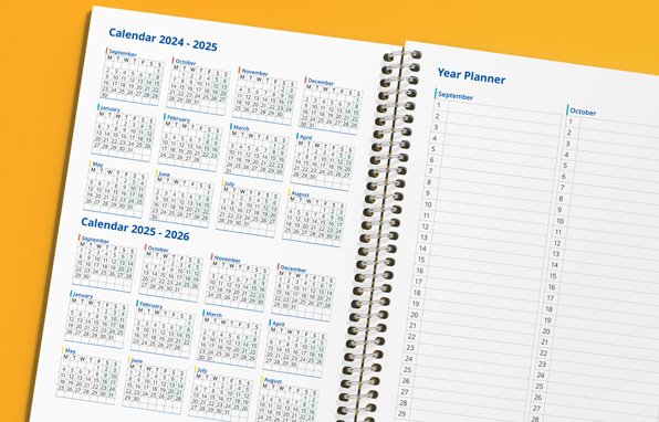 school agenda calendar layout