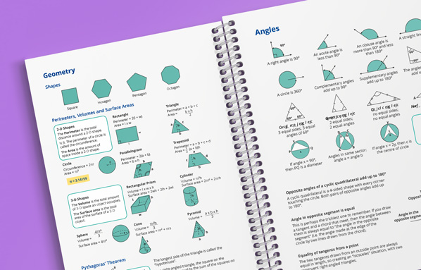 school agenda layout for math formulas