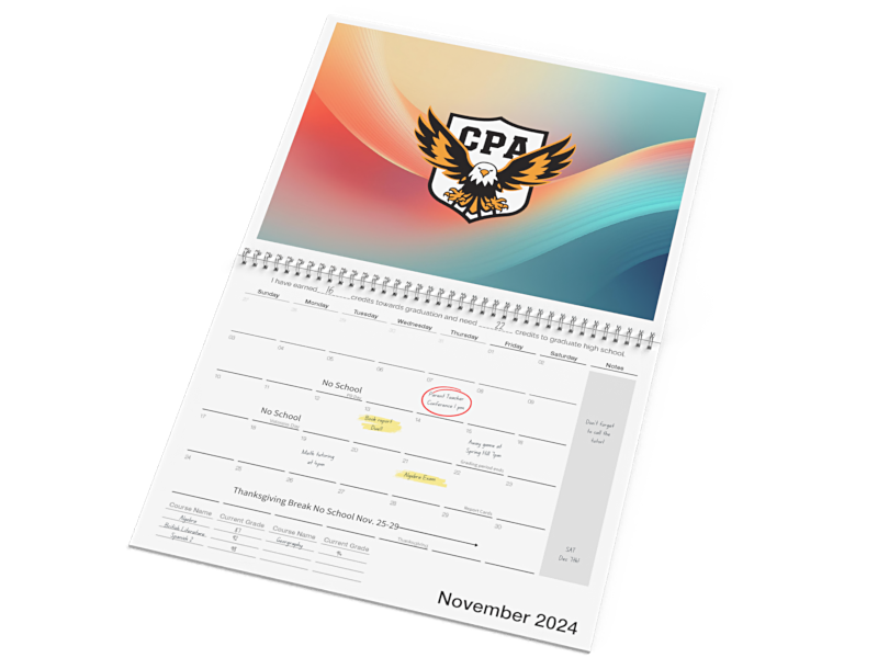 school planner company wall calendar for teachers and students