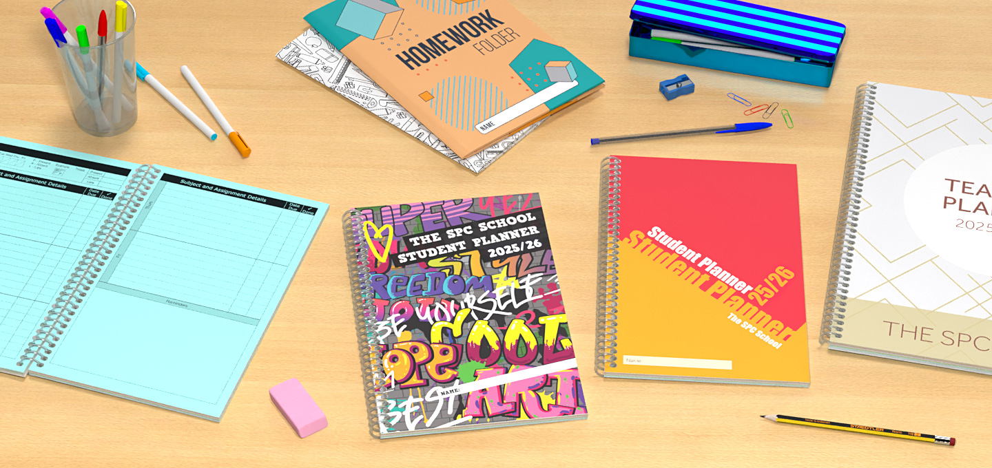 custom school planners and notebooks from school planner company