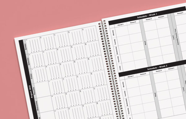 custom school planner for teachers